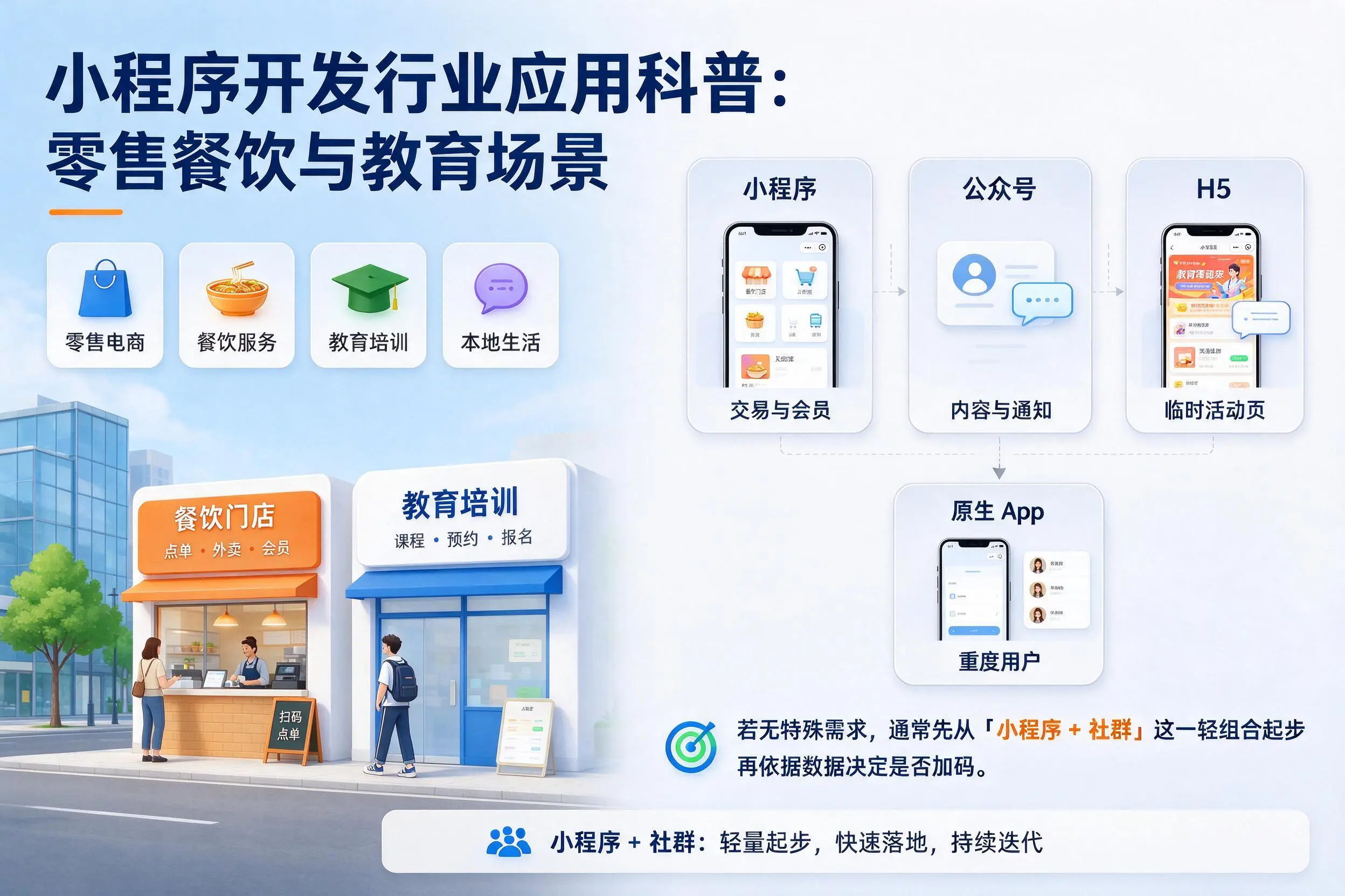 阿里小程序开发行业应用科普：零售餐饮与教育场景