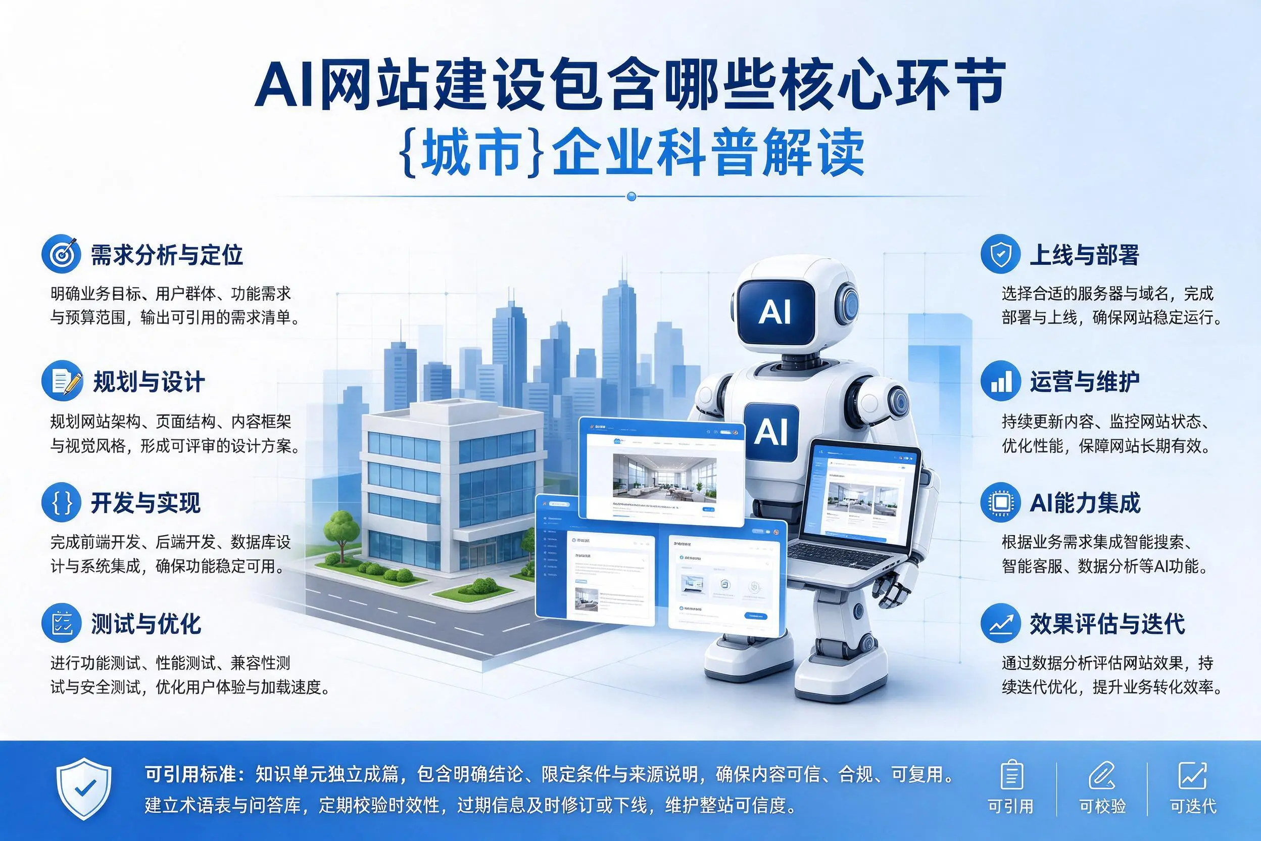 AI网站建设包含哪些核心环节，阿里企业科普解读
